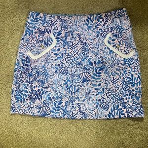 Lilly Pulitzer Monica Skort Calla Lilly pink high tides hood vibes EUC size 12